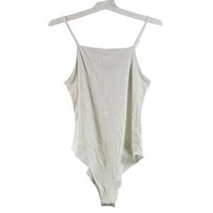 Wild Fable Women's Ribbed Bodysuit, White, Size XL, NWT